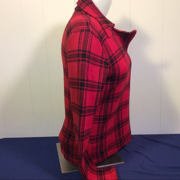 Chaps Plaid womens sweater jacket size small - Picture 6 of 7